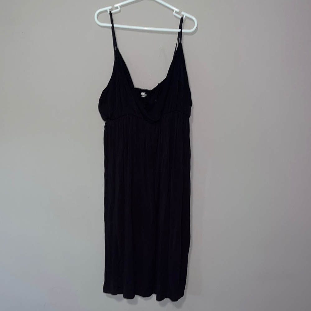 Pink blush black maternity dress